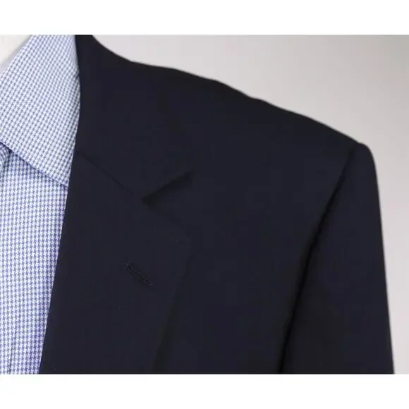 Eddie Bauer Men's Navy Blue Wool Blazer Jacket 2-Btn 46R - Picture 4 of 10